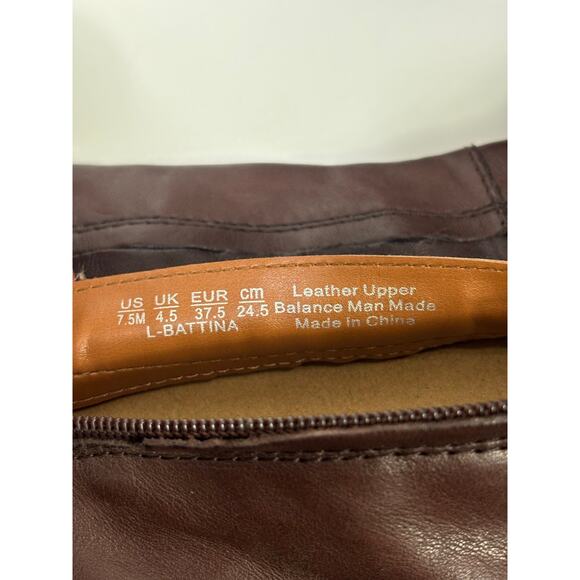 Franco Sarto Brown Leather Over The Knee Riding Boots 7.5M Wide Calf Battina - Picture 15 of 16